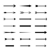 Set of arrows. design elements, different shapes vector