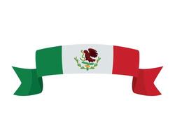 Mexico flag illustration on white background vector