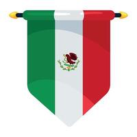 Mexico flag on a white background vector