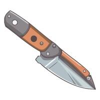 Sharp steel blade with handle isolated vector
