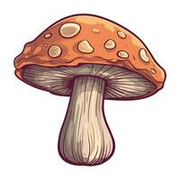 illustration of a mushroom on a white background vector