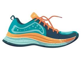 An illustration of a running shoe vector