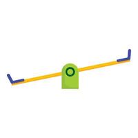 Empty seesaw balancing on a white background vector