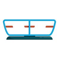Modern reception desk with two drawers standing on platform vector