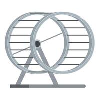 Empty hamster wheel standing on white background vector