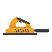 Electric sander resting on flat surface side view vector
