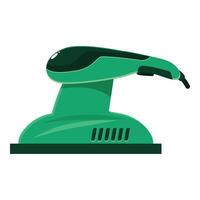 Green vibrating massager relaxing muscles on white background vector