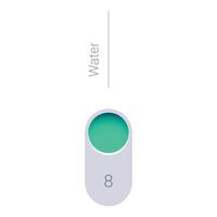 Minimalist water tracker app showing daily intake progress vector