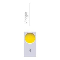 Vinegar ph level shown on a scale with number four vector