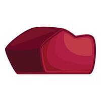 Fresh red meat block for cooking a delicious meal vector
