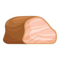 Smoked ham representing traditional butchery and curing process vector