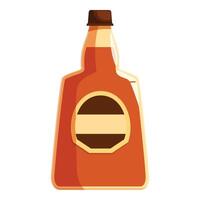 Classic bottle of liquor with blank label for branding vector