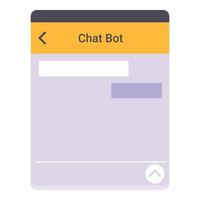 Chat bot interface showing blank message windows vector
