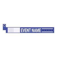 Blue event wristband allowing access to events vector