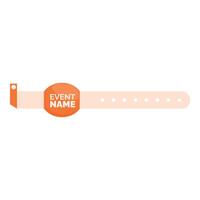 Orange event wristband for authorization control accessing vector