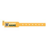 Yellow event wristband showing access and attendance vector