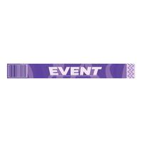 Purple event wristband with barcode for access control and security vector