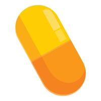 Yellow and orange capsule illustrating medical concepts vector