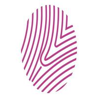 Fingerprint pattern showing unique identity design vector