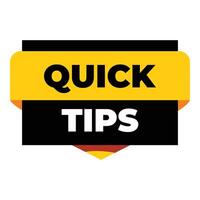 Quick tips banner featuring helpful advice and guidance vector