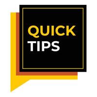 Quick tips advice help showing helpful information vector