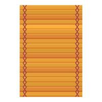 Bamboo mat with brown pattern for sushi serving vector