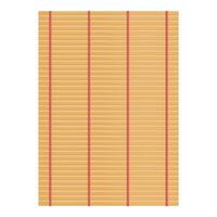 Bamboo mat with red straps for sushi making and rolling vector
