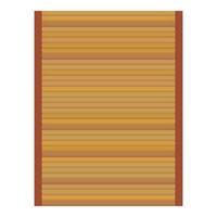 Empty bamboo mat with red trim for sushi serving vector