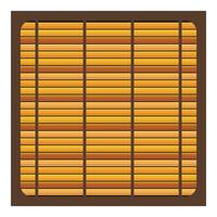 Traditional japanese bamboo mat with dark brown frame for sushi rolls and maki vector