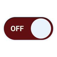 Red off button showing power off setting vector