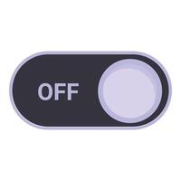 Off button showing power off setting vector