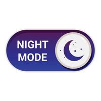 Night mode button showing dark theme for websites vector