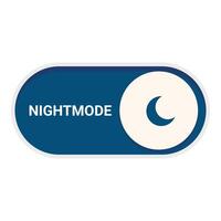 Night mode button showing dark mode option vector