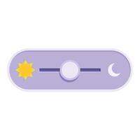 Day night mode switcher showing light and dark themes vector