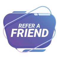 Refer a friend referral program advertising banner with geometric shapes vector