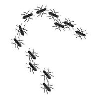 Colony of ants forming a question mark shape vector