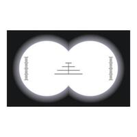 Binocular view showing crosshairs for targeting on black background vector