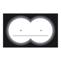 Sniper scope crosshairs aiming at target on black background vector