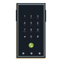 Modern smartphone showing phone call keypad screen vector
