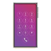 Smartphone showing number keypad on screen vector