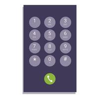 Smartphone showing keypad for making phone calls vector