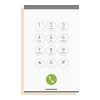 Smartphone showing phone app dialing keypad vector