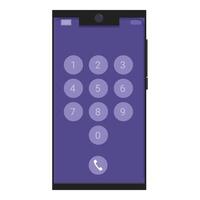 Smartphone showing phone call application interface vector