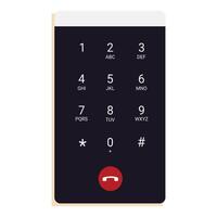Smartphone showing keypad for entering phone number vector
