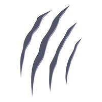Four sharp claw marks slashing through a blank space vector