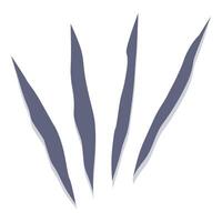 Four sharp claws scratching leaving deep cut marks vector