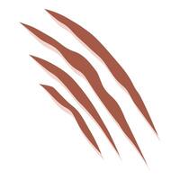 Four diagonal claw or scratch marks leaving trails vector