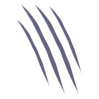 Four sharp claw marks slashing diagonally leaving trails vector
