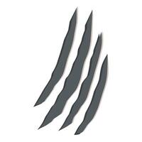 Four sharp claws scratching leaving deep scratches vector