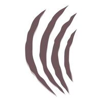 Four sharp claw marks slashing through the background vector